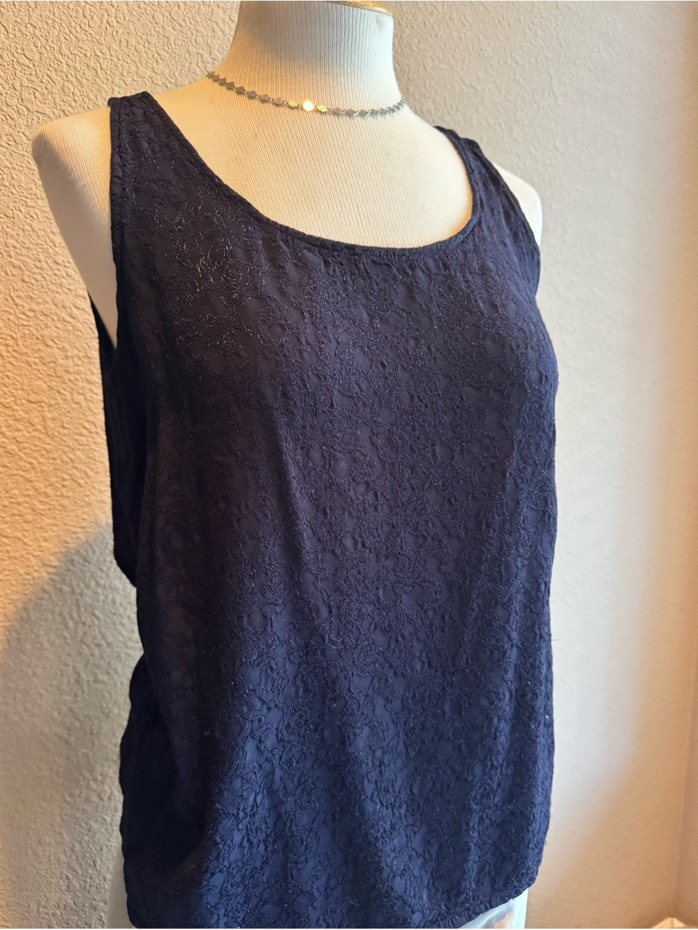 Vintage Swept Away Santa Barbara Women's Navy Tank Top *size unknown*